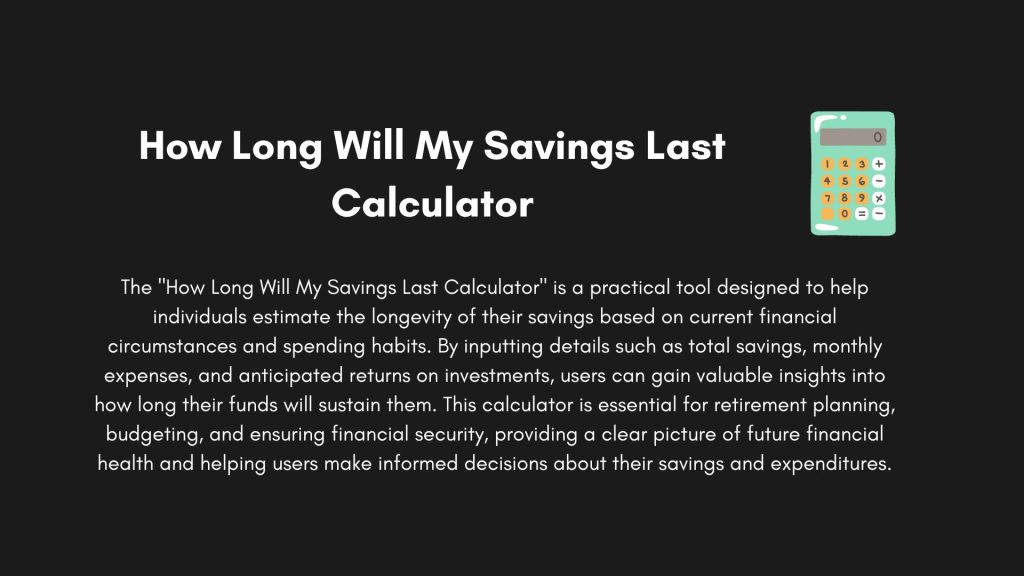 how long my saving last calculator by financial astrologer rajeev prakash agarwal