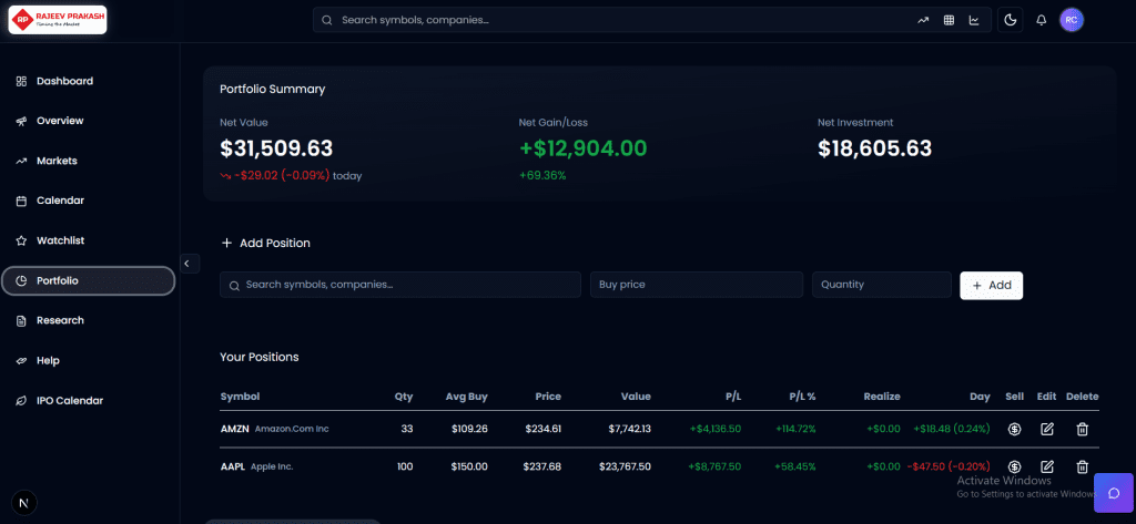 Financial Astrology Terminal