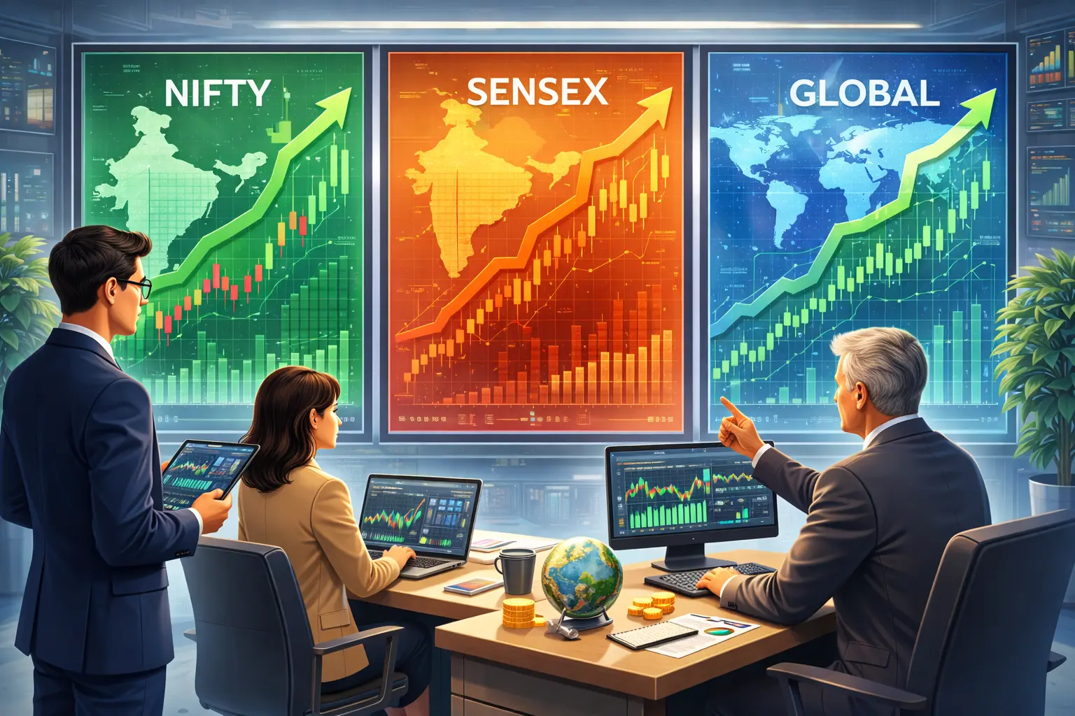 Nifty, Sensex and Global