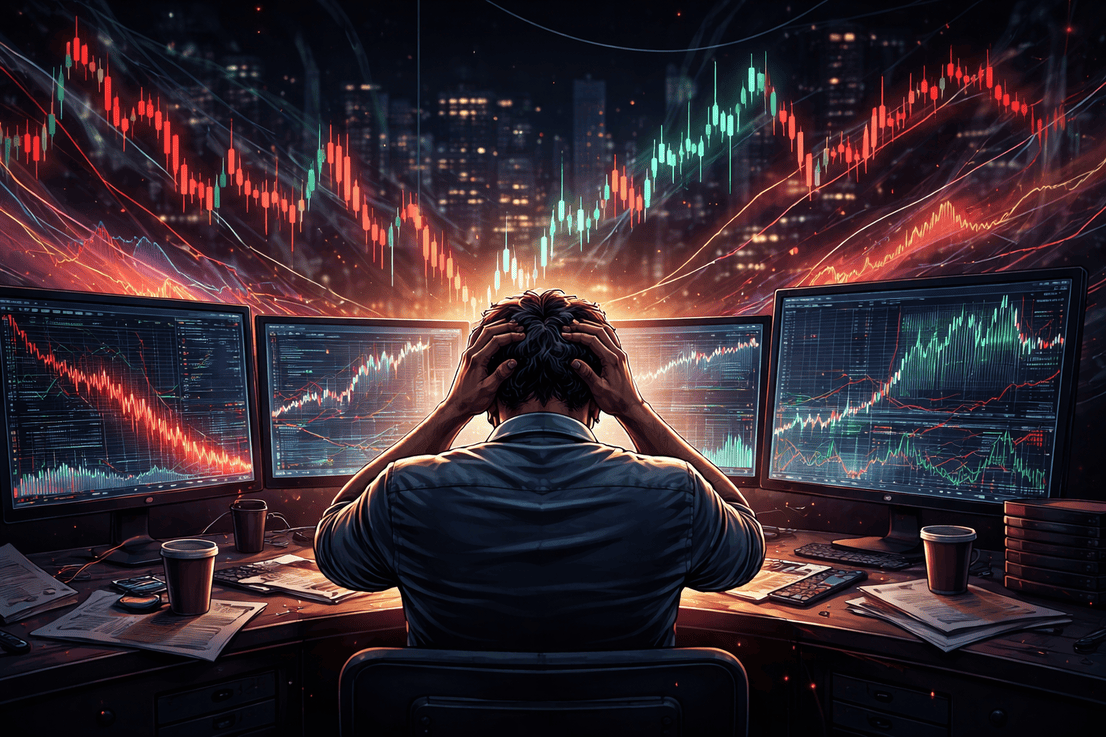 Stressed-investor-in-chaotic-